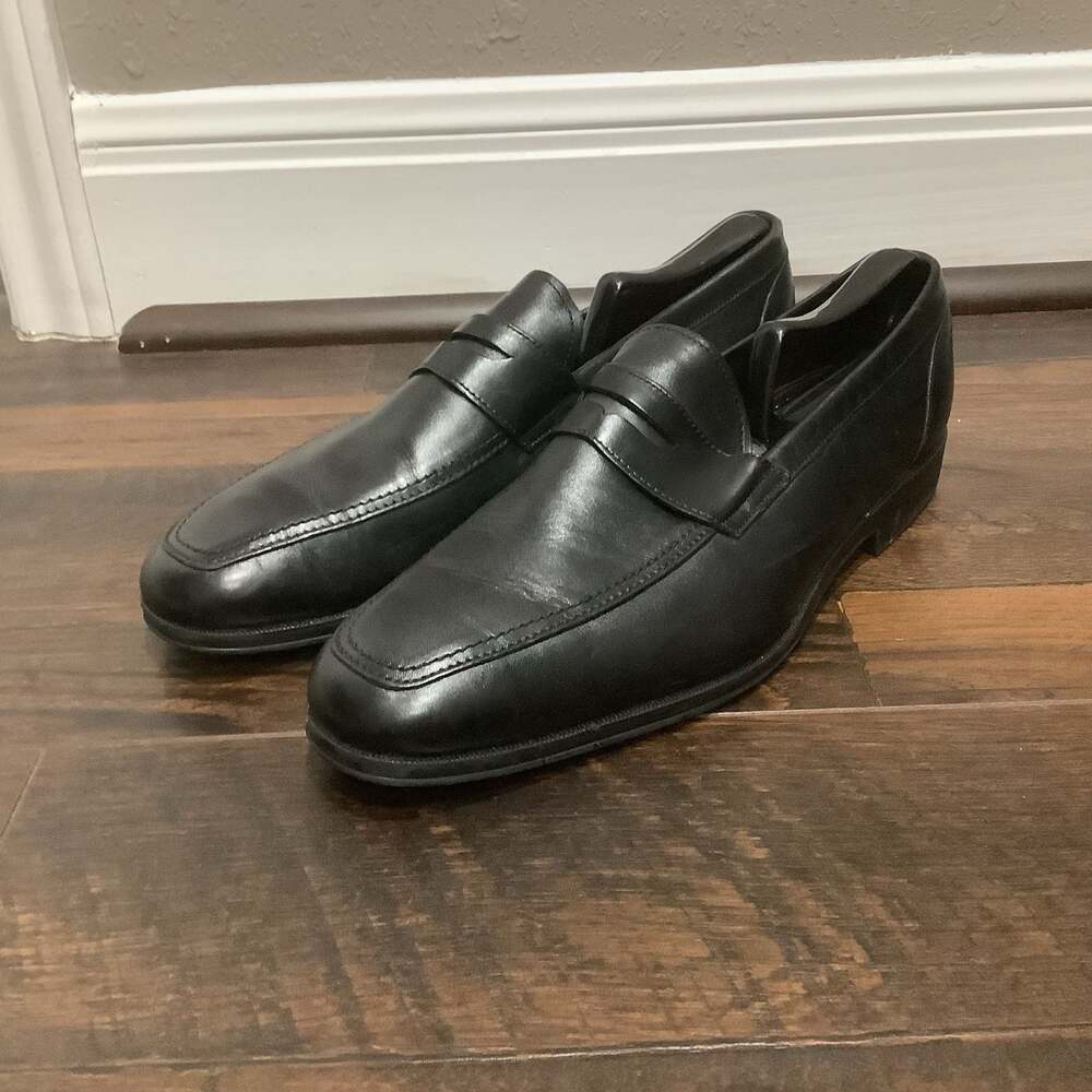 Allen Edmonds Georgtown Black Leather Penny Loafers 10.5 D Made In USA